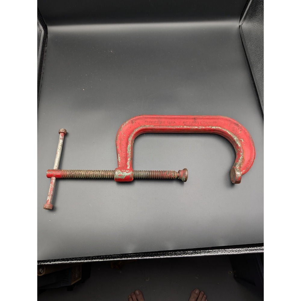 SAMSON'S Forge 408 FORGED STEEL C-CLAMP Detroit USA VINTAGE INDUSTRIAL TOOLING